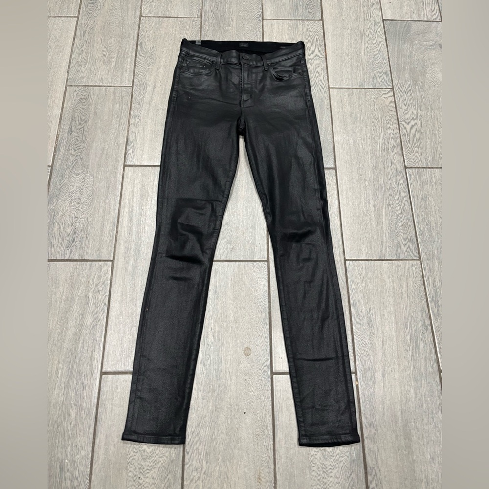 Citizens of Humanity Rocket High Rise Coated Skinny in Black Size 29 - Picture 2 of 10